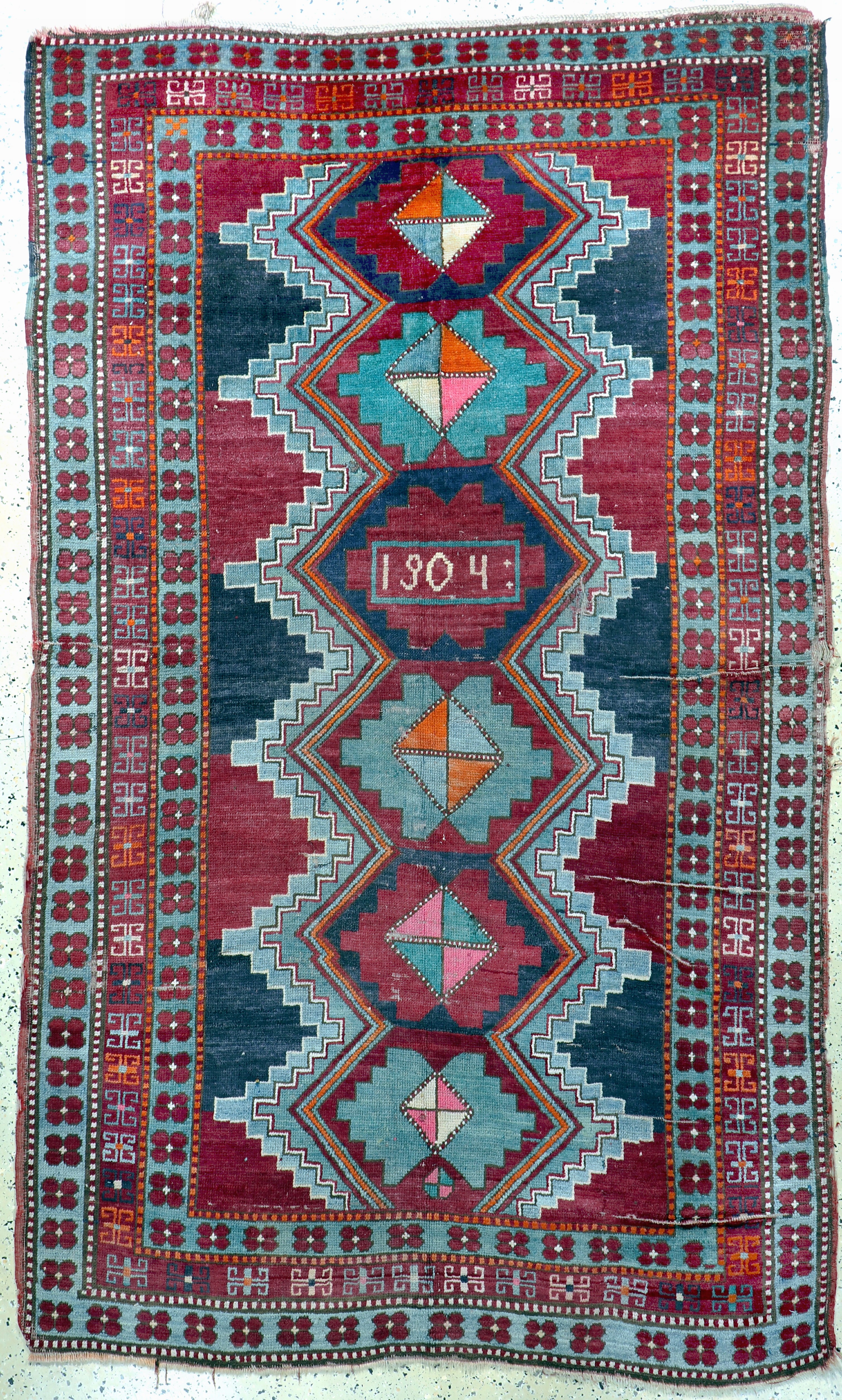 Image 27106530 - Karabagh Kazak antik, Kaukasus, datiert 1904, Wolle auf Wolle, ca. 240 x 148 cm, EHZ: 4 ...