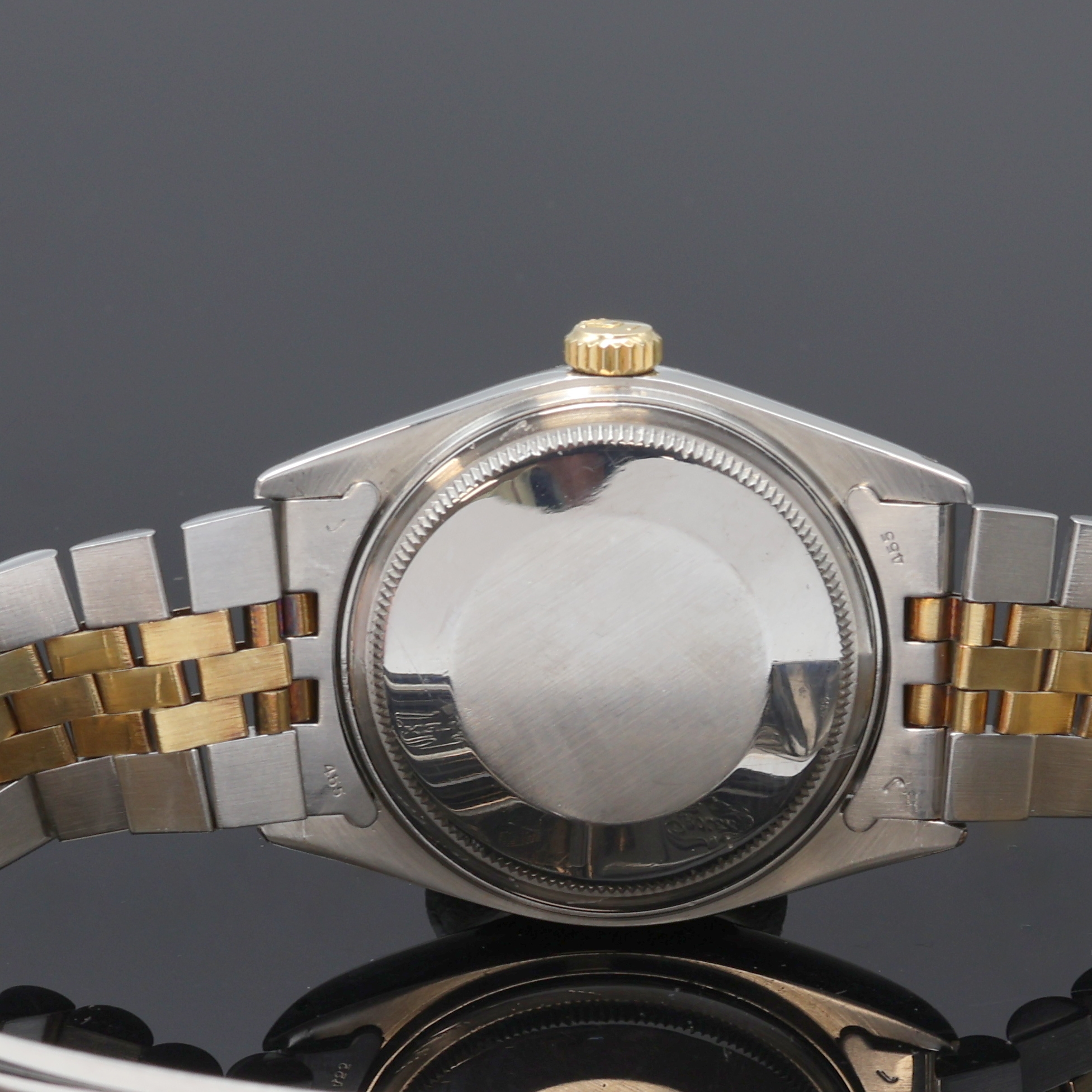 Detail e: ROLEX Oyster Perpetual Datejust Herrenarmbanduhr Referenz 16013, Schweiz um 1979, Automatik, Chronometer der Superlative in Stahl/Gold inkl. ...