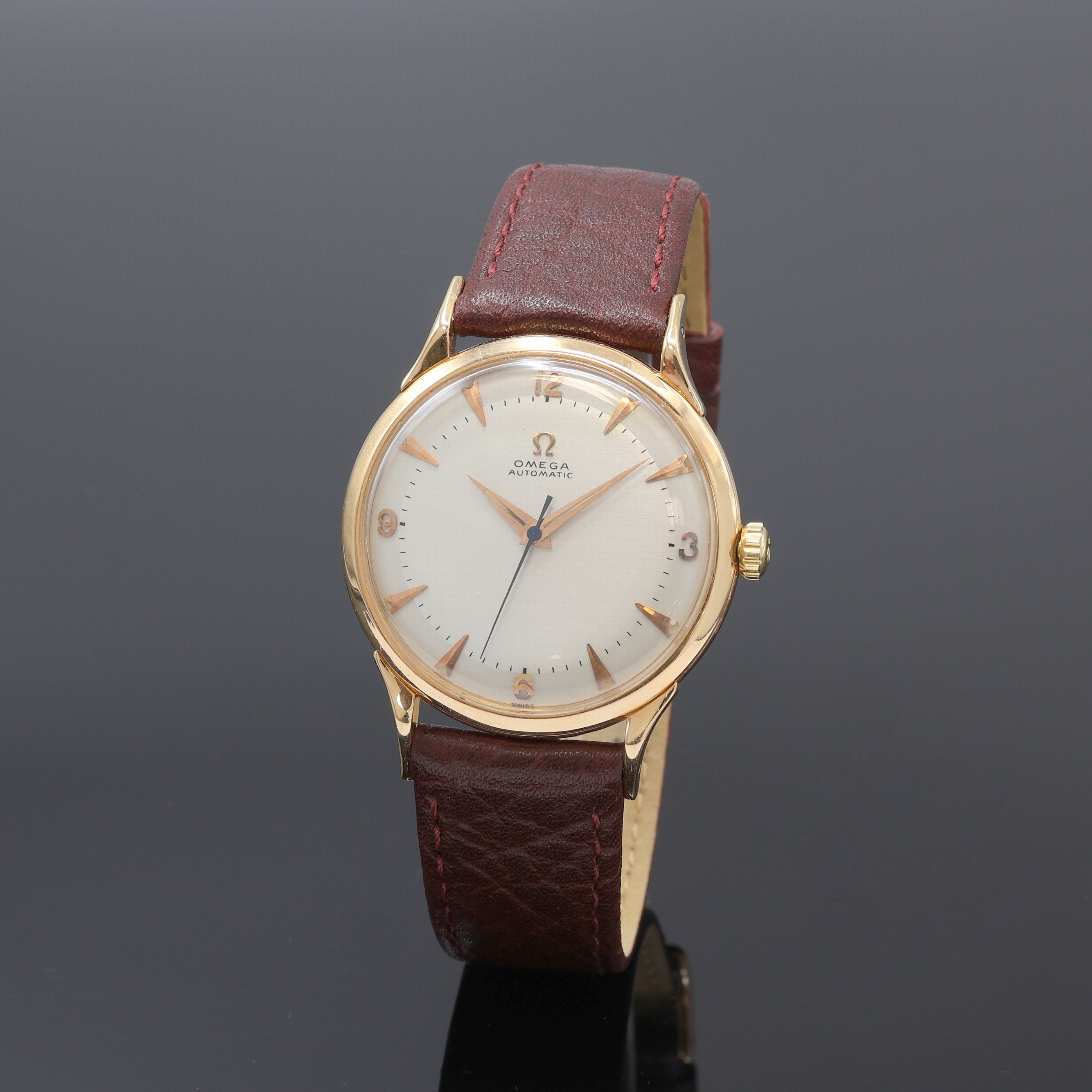 Image 27106532 - OMEGA Herrenarmbanduhr im französischen Rosegold 750/000 Gehäuse, Hammerautomatik, ...
