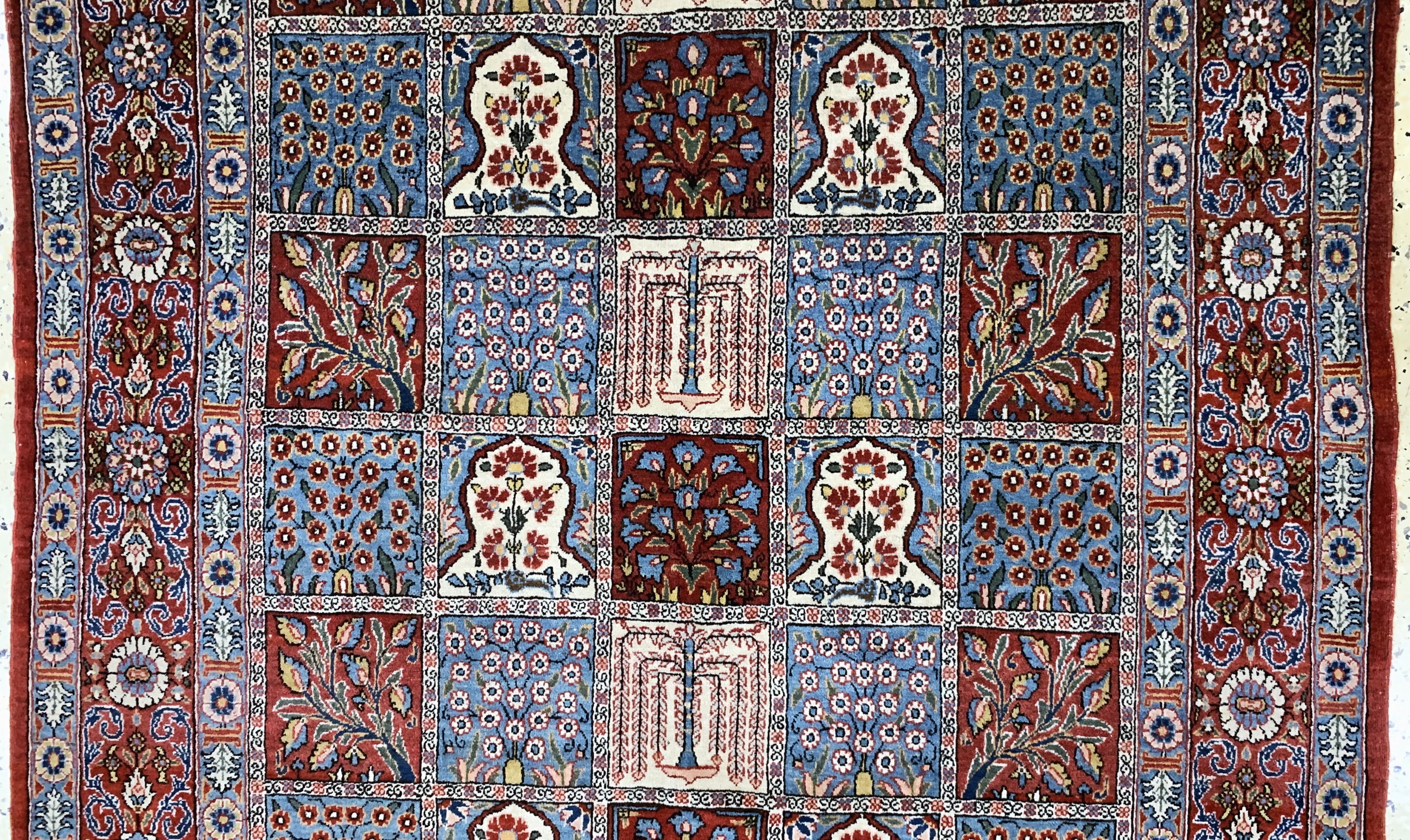 Detail b: Ghom Kork, Persien, Mitte 20.Jhd, Korkwolleauf Baumwolle, ca. 200 x 140 cm, EHZ: 2