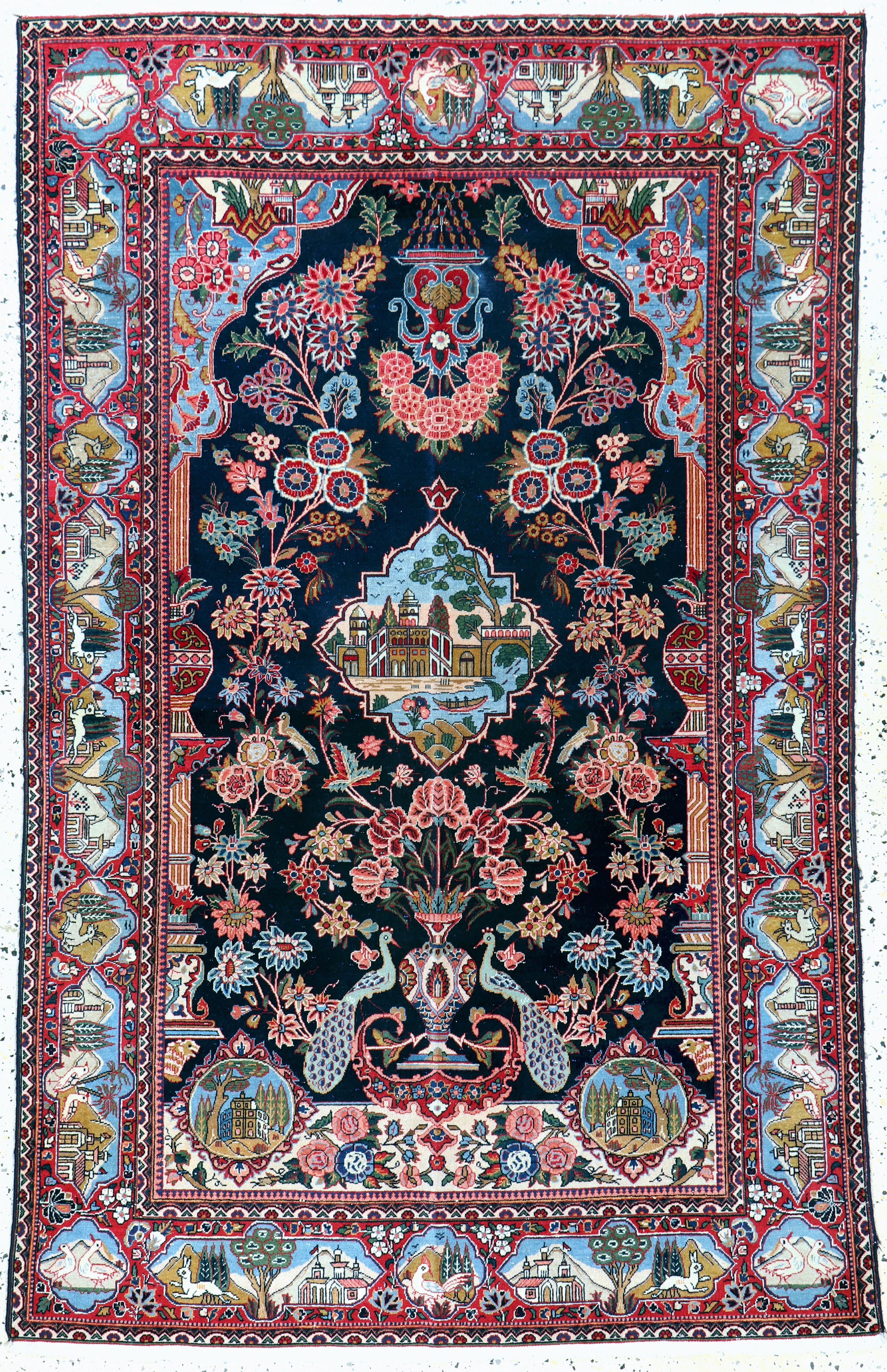 Image 27106534 - Keschan Kork, Persien, Anfang 20.Jhd, Korkwolle auf Baumwolle, ca. 192 x 125 cm, EHZ: 3 ...