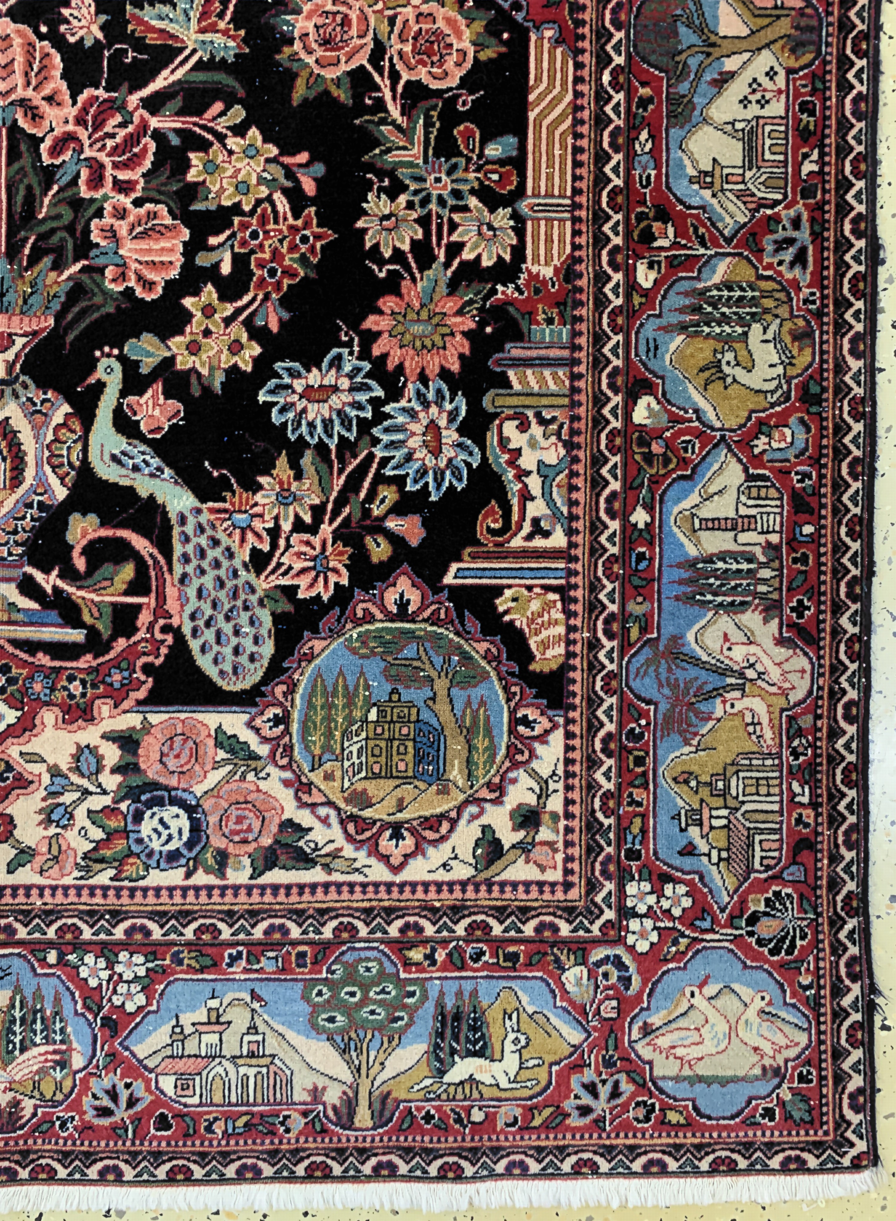 Detail a: Keschan Kork, Persien, Anfang 20.Jhd, Korkwolle auf Baumwolle, ca. 192 x 125 cm, EHZ: 3