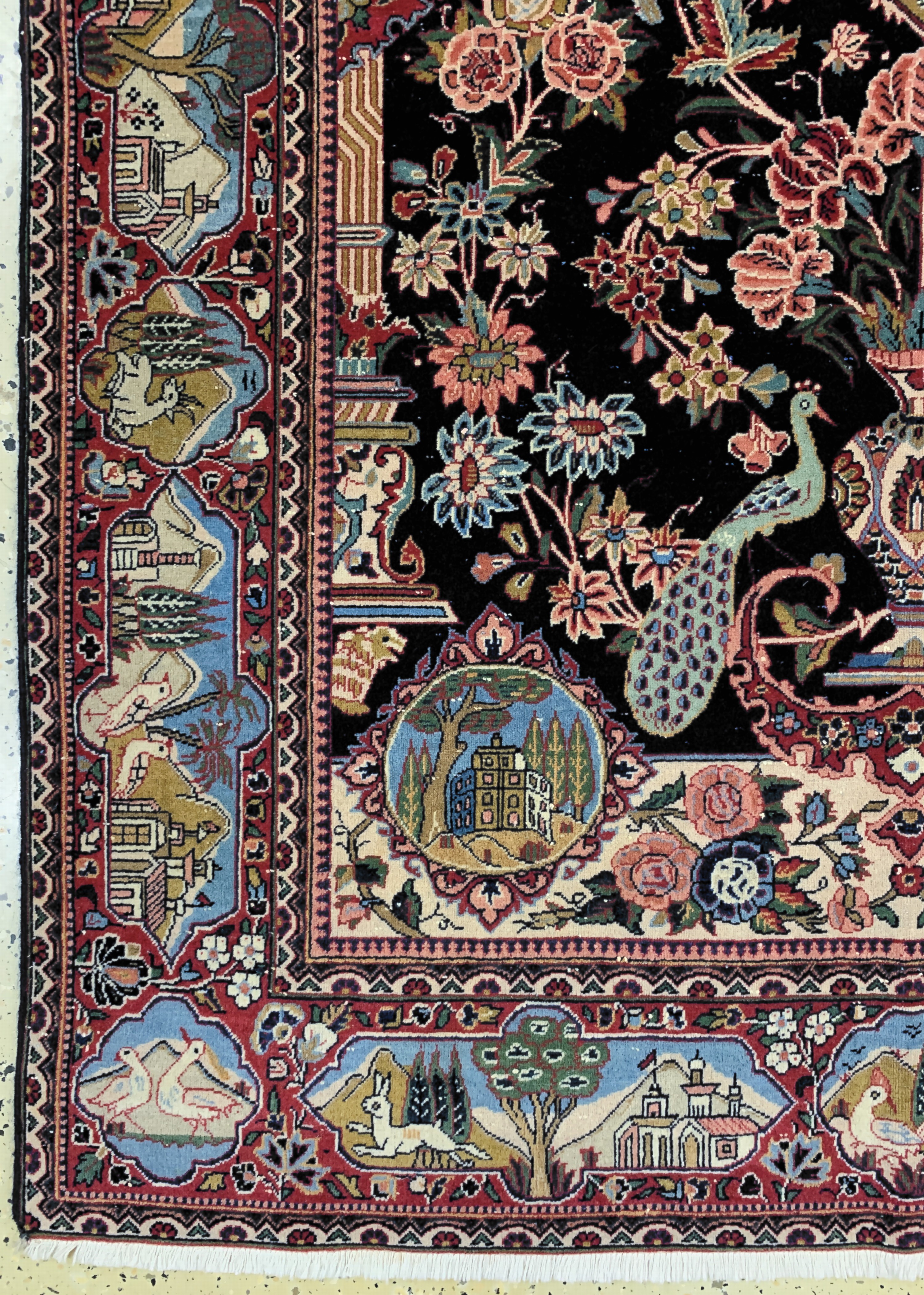 Detail b: Keschan Kork, Persien, Anfang 20.Jhd, Korkwolle auf Baumwolle, ca. 192 x 125 cm, EHZ: 3