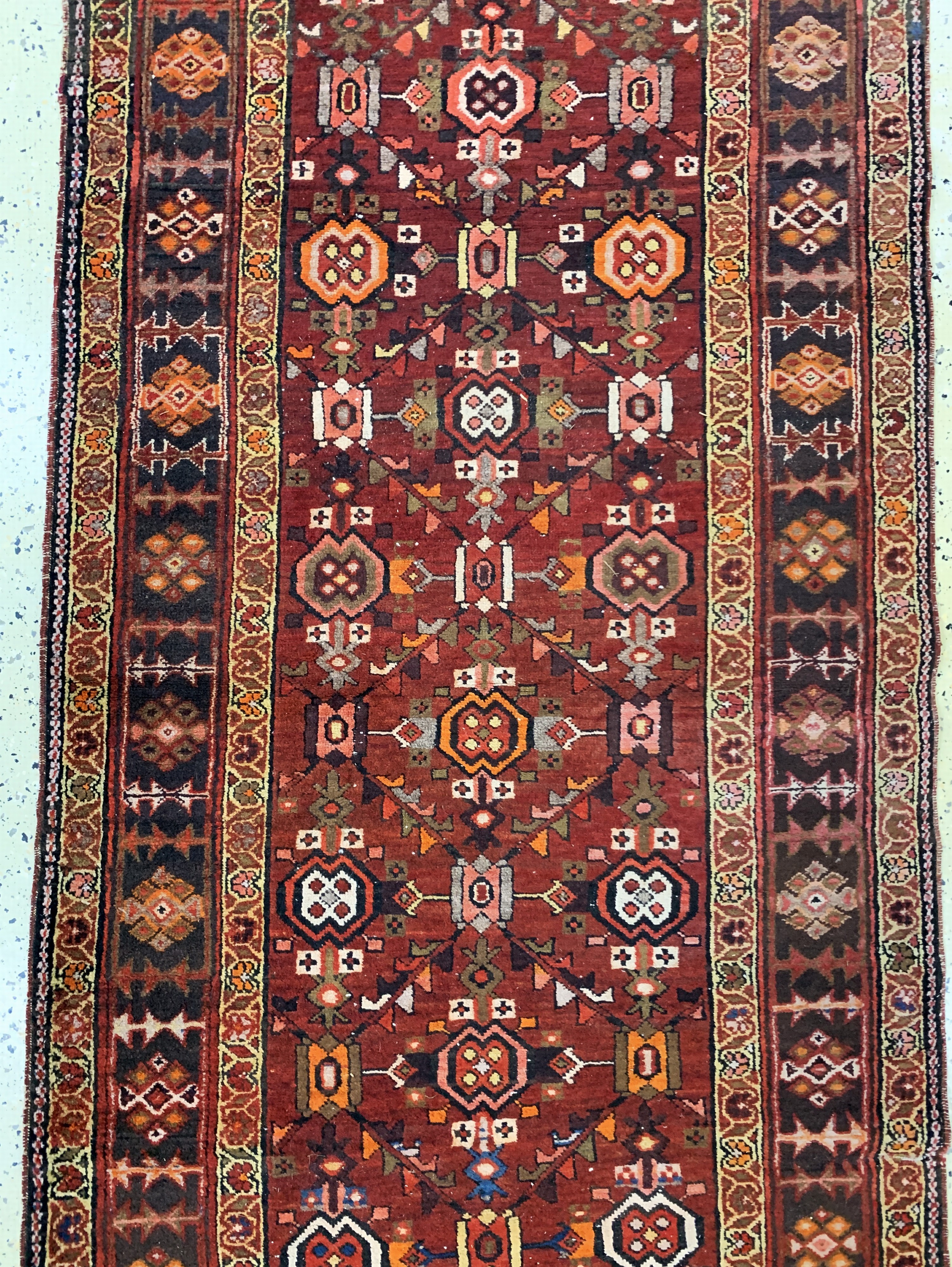Detail c: Meschgin alt, Persien, Anfang 20.Jhd, Wolleauf Baumwolle, ca. 467 x 100 cm, EHZ: 3