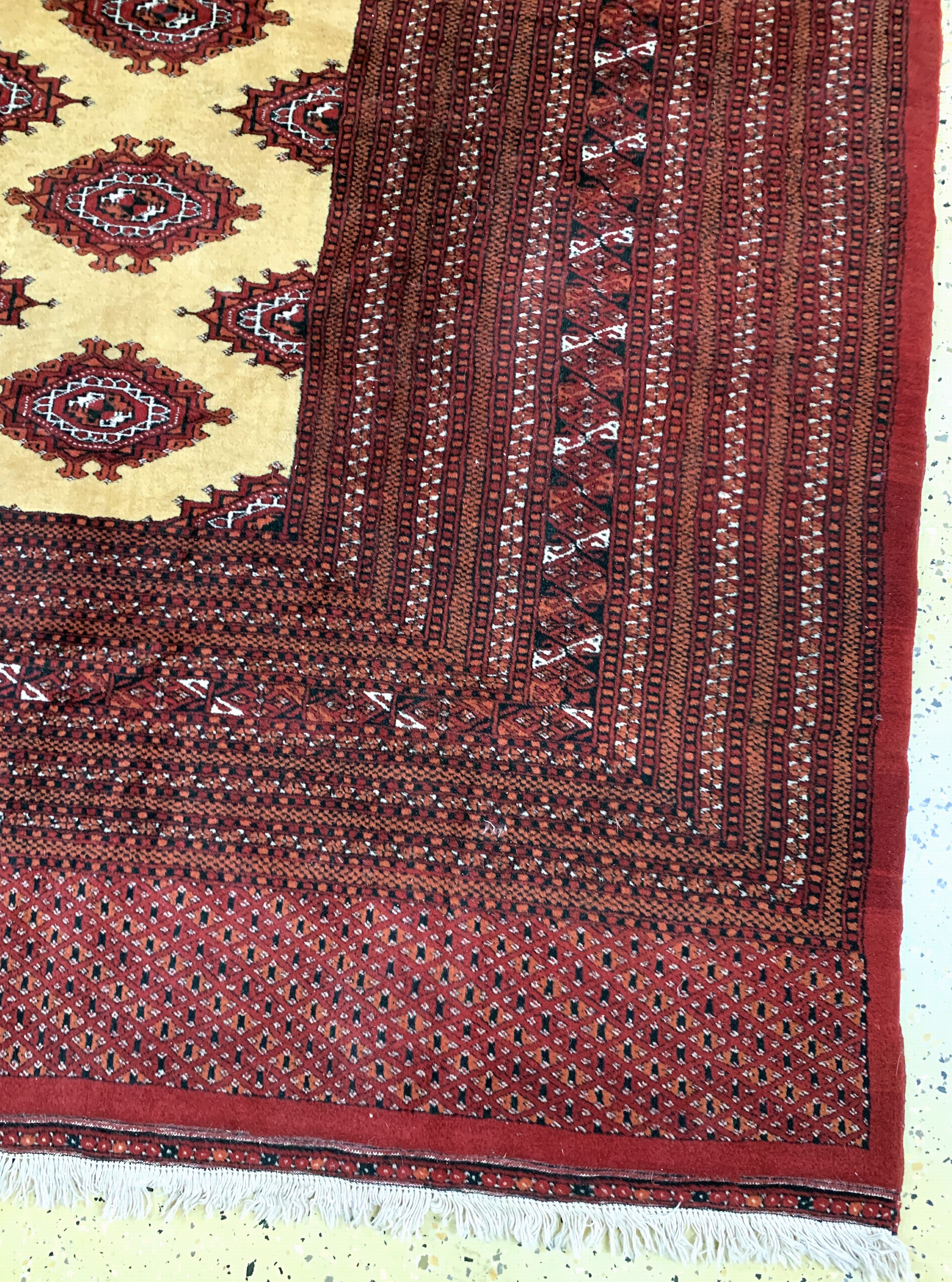 Detail a: Buchara fein, Pakistan, Ende 20.Jhd, Wolle auf Baumwolle, ca. 350 x 255 cm, EHZ: 2
