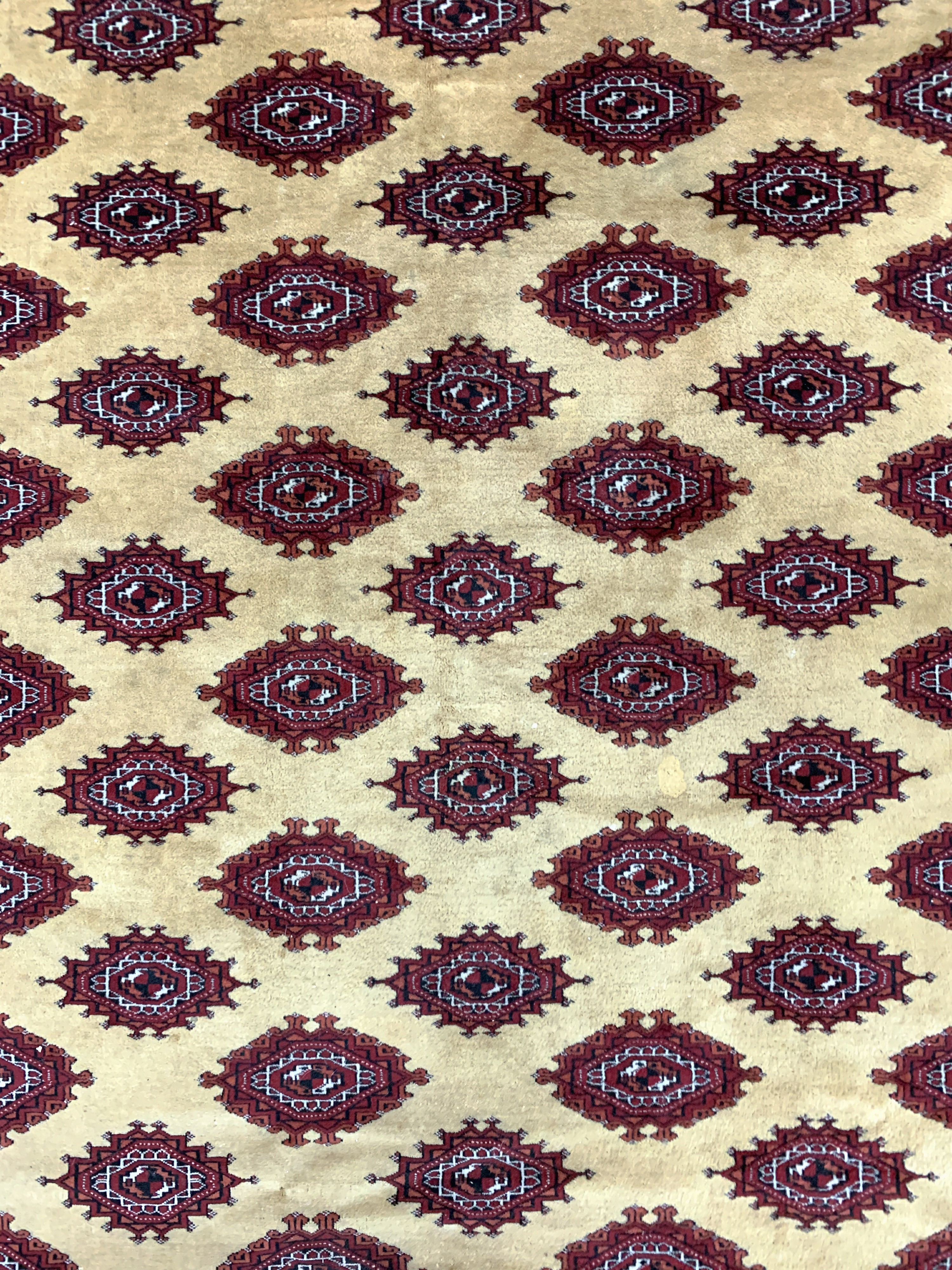 Detail d: Buchara fein, Pakistan, Ende 20.Jhd, Wolle auf Baumwolle, ca. 350 x 255 cm, EHZ: 2