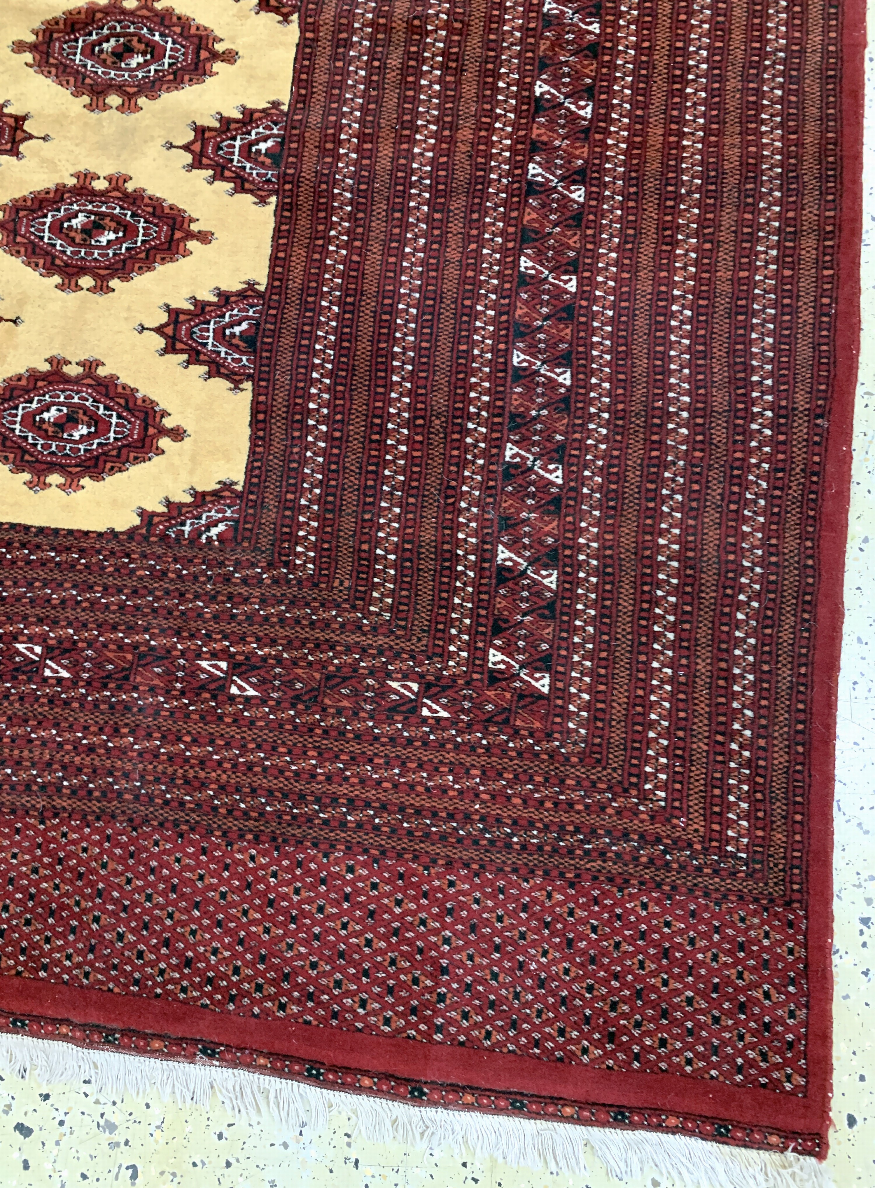 Detail f: Buchara fein, Pakistan, Ende 20.Jhd, Wolle auf Baumwolle, ca. 350 x 255 cm, EHZ: 2