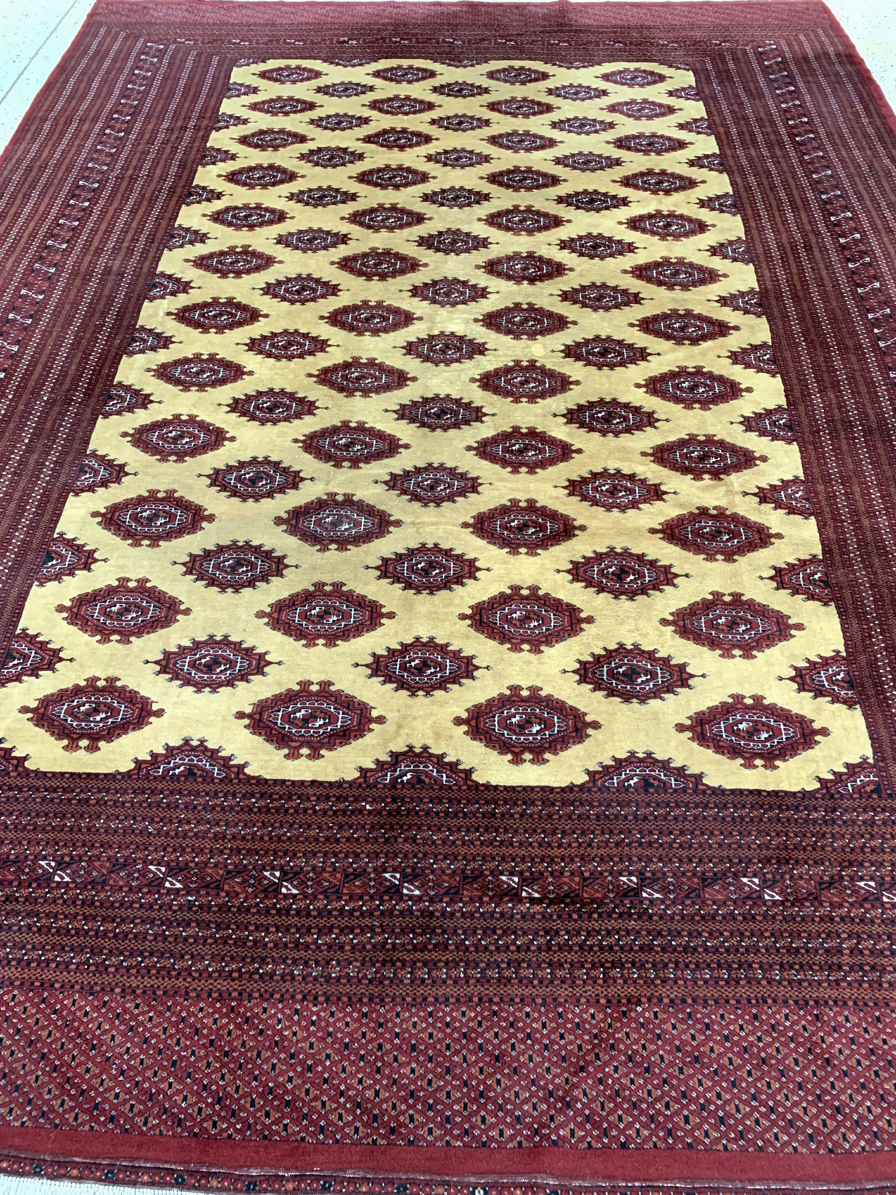 Detail i: Buchara fein, Pakistan, Ende 20.Jhd, Wolle auf Baumwolle, ca. 350 x 255 cm, EHZ: 2