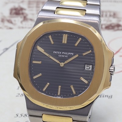 27106529a - PATEK PHILIPPE hochfeine und seltene Herrenarmbanduhr ´Jumbo´ Nautilus Ref. 3700/11 ...