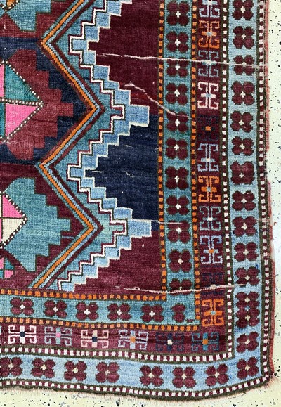 27106530a - Karabagh Kazak antik, Kaukasus, datiert 1904, Wolle auf Wolle, ca. 240 x 148 cm, EHZ: 4 ...