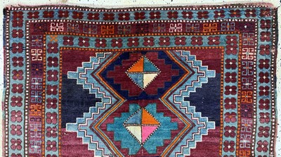 27106530e - Karabagh Kazak antik, Kaukasus, datiert 1904, Wolle auf Wolle, ca. 240 x 148 cm, EHZ: 4 ...