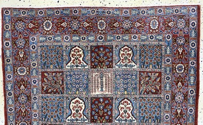 27106533a - Ghom Kork, Persien, Mitte 20.Jhd, Korkwolleauf Baumwolle, ca. 200 x 140 cm, EHZ: 2 ...