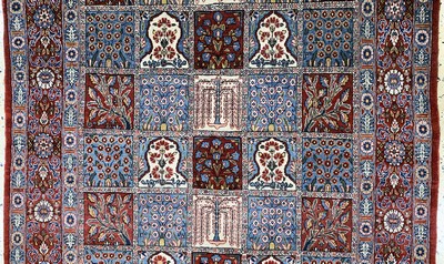 27106533b - Ghom Kork, Persien, Mitte 20.Jhd, Korkwolleauf Baumwolle, ca. 200 x 140 cm, EHZ: 2 ...