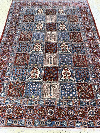 27106533d - Ghom Kork, Persien, Mitte 20.Jhd, Korkwolleauf Baumwolle, ca. 200 x 140 cm, EHZ: 2 ...