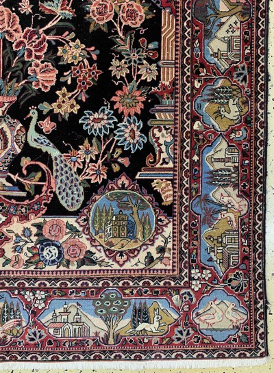 27106534a - Keschan Kork, Persien, Anfang 20.Jhd, Korkwolle auf Baumwolle, ca. 192 x 125 cm, EHZ: 3 ...