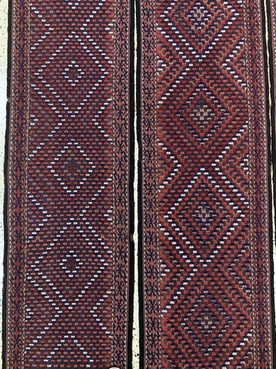 27106537b - Yomud Zeltband antik, Turkmenistan, um 1900, Wolle auf Wolle, ca. 1410 x 63 cm, EHZ: 2 ...