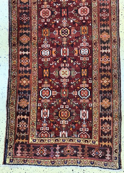 27106540e - Meschgin alt, Persien, Anfang 20.Jhd, Wolleauf Baumwolle, ca. 467 x 100 cm, EHZ: 3 ...