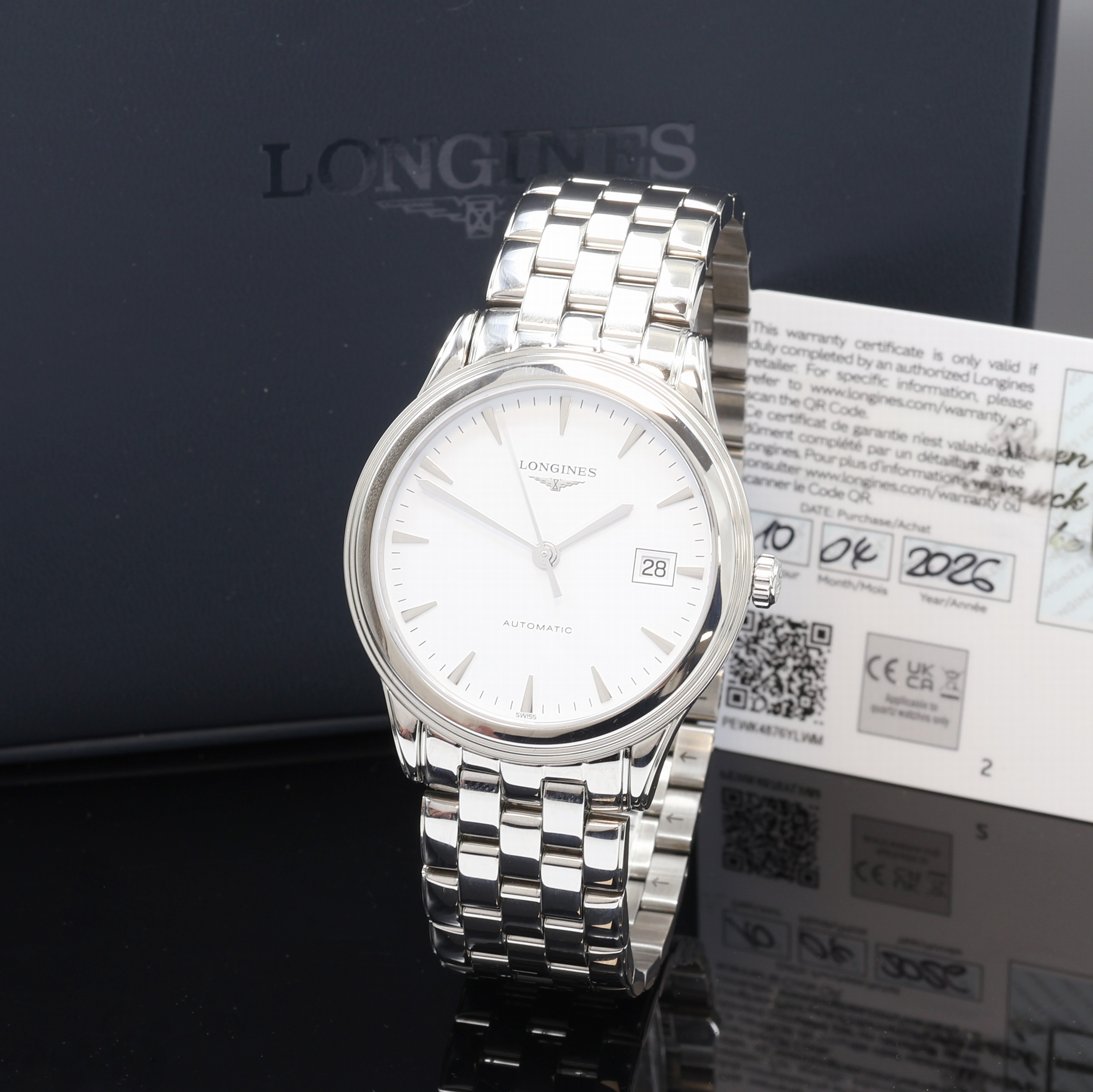 Image 27107193 - LONGINES Flagship Armbanduhr Referenz L4.974.4, Automatik, beids. vergl. Edelstahlgeh. ...