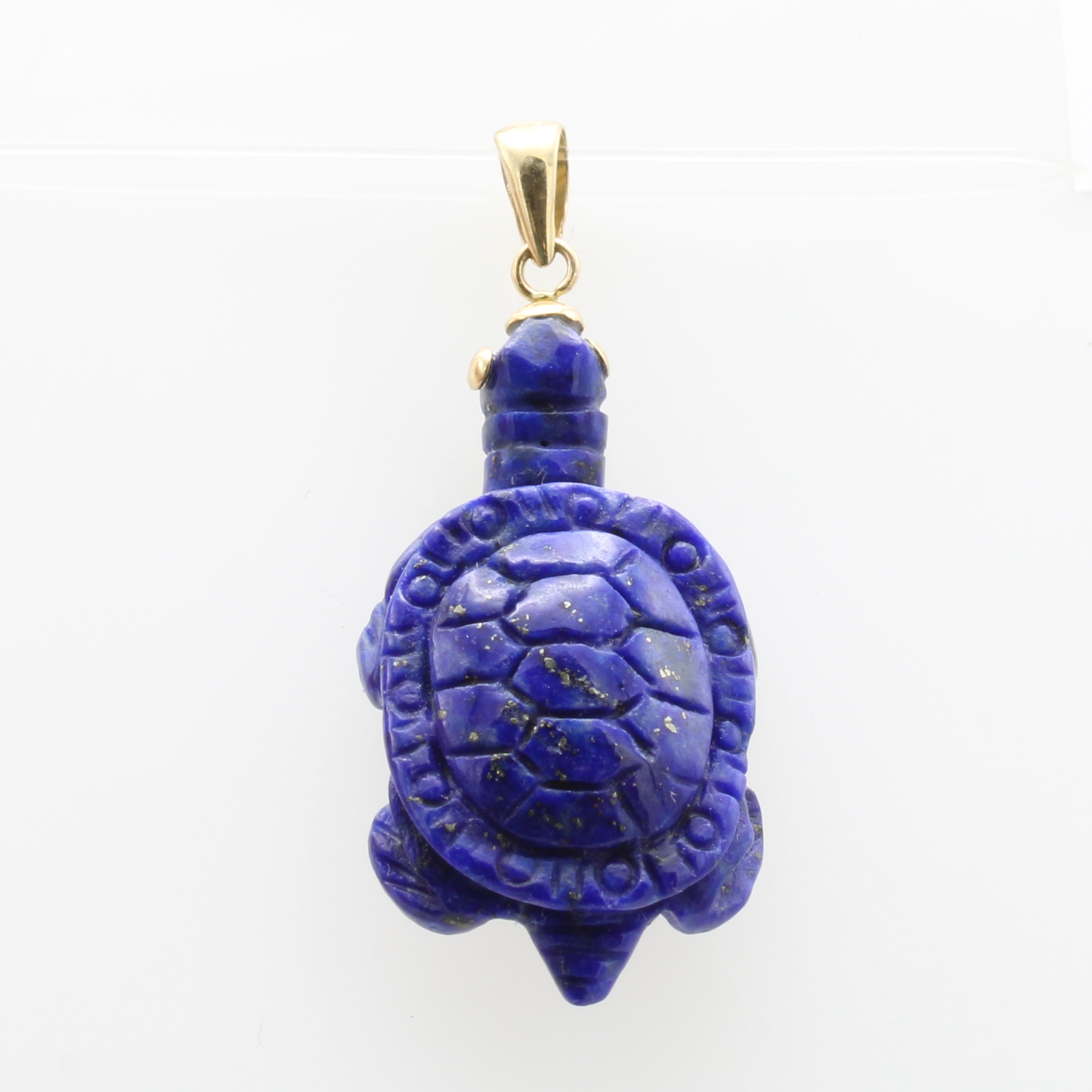 Image 27107196 - Anhänger ´Schildkröte´ aus Lapislazuli, GG 585/000 Schätzpreis: 200, - EUR