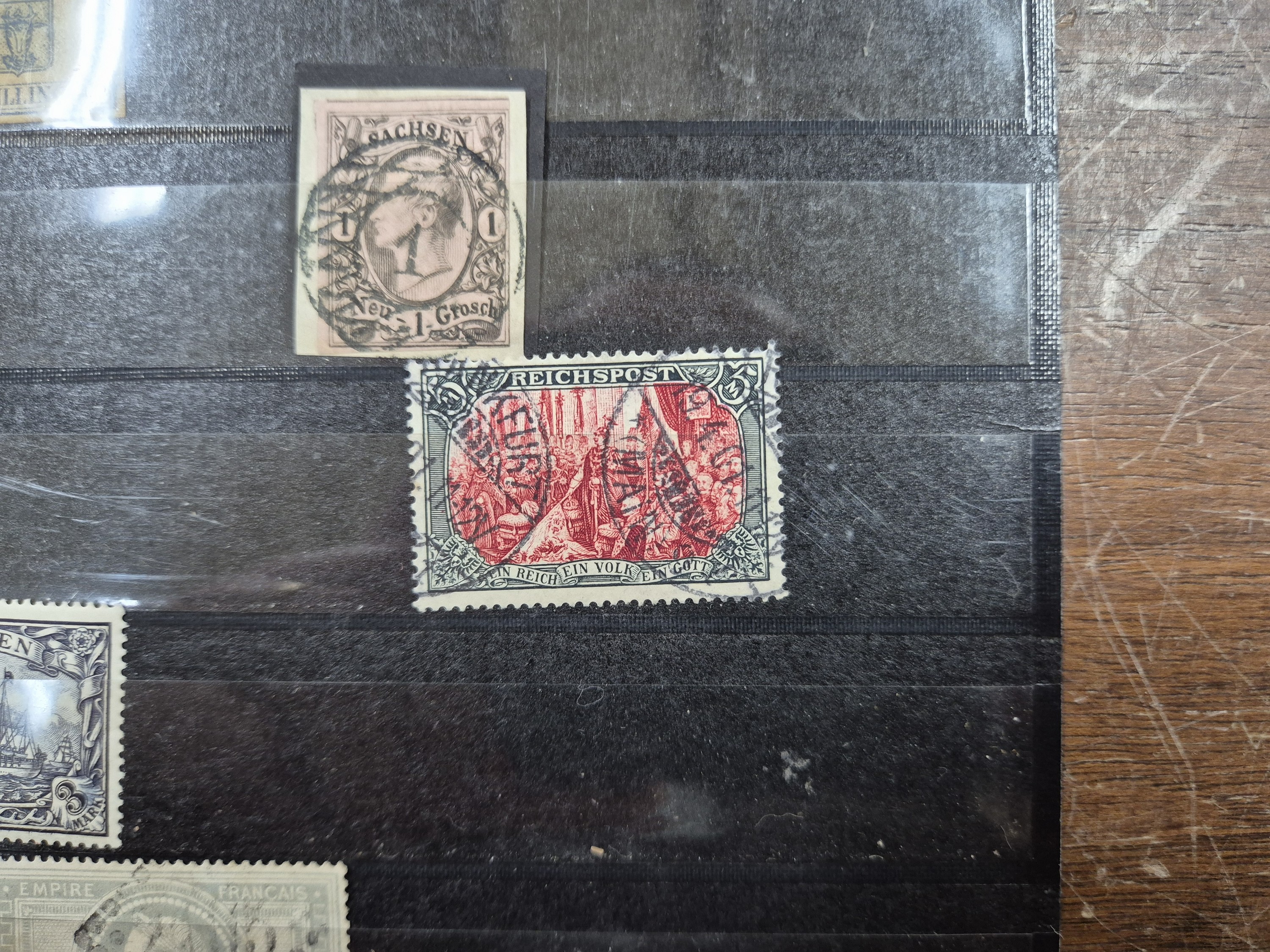 Detail b: Interessante Sammlung Briefmarken und Briefe, alle Welt, überwiegend Altdeutschland, Deutsches Reich und Drittes Reich, gestempelt, Saargebiet und ...