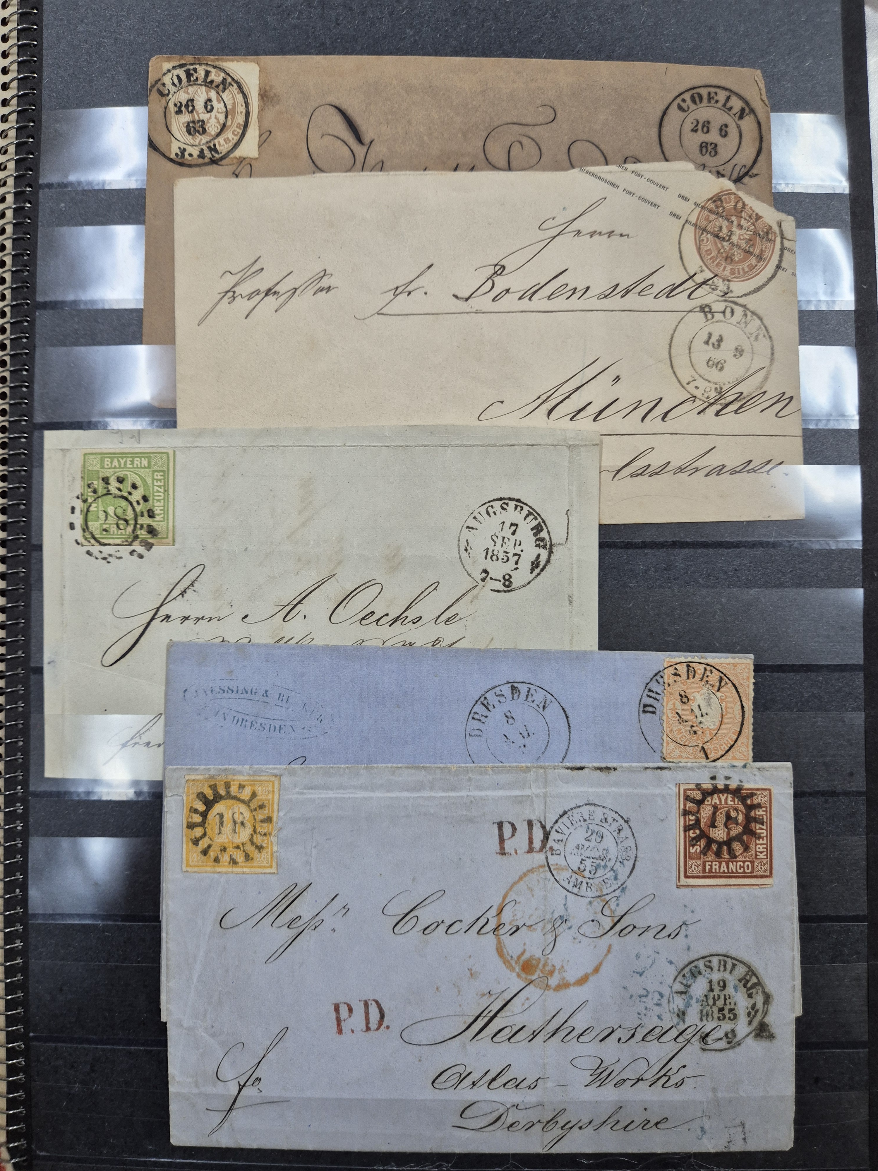 Detail e: Interessante Sammlung Briefmarken und Briefe, alle Welt, überwiegend Altdeutschland, Deutsches Reich und Drittes Reich, gestempelt, Saargebiet und ...