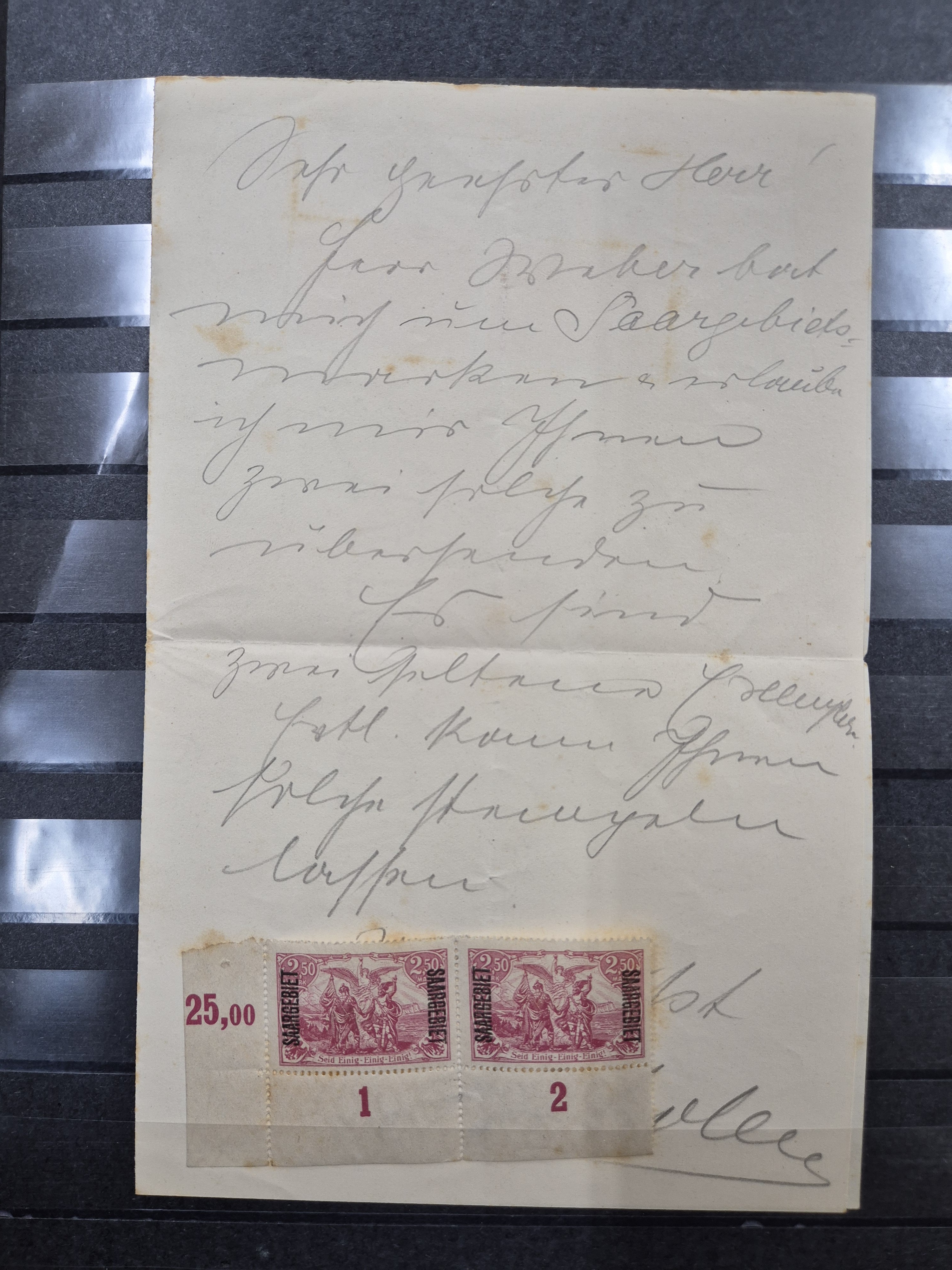 Detail j: Interessante Sammlung Briefmarken und Briefe, alle Welt, überwiegend Altdeutschland, Deutsches Reich und Drittes Reich, gestempelt, Saargebiet und ...