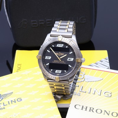 Image BREITLING gents wristwatch Aerospace reference F65362, chronometer in titanium/gold ...