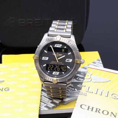 27107703b - BREITLING Herrenarmbanduhr Aerospace Referenz F65362, Chronometer in Titan/Gold ...
