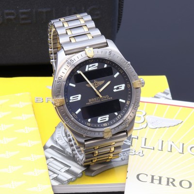 27107703c - BREITLING Herrenarmbanduhr Aerospace Referenz F65362, Chronometer in Titan/Gold ...