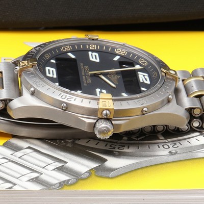 27107703e - BREITLING Herrenarmbanduhr Aerospace Referenz F65362, Chronometer in Titan/Gold ...