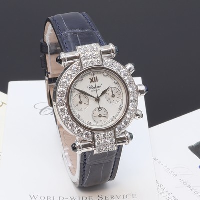 27107763b - CHOPARD Imperiale Armbandchronograph in WG 750/000 mit Brillanten und Saphiren Referenz ...