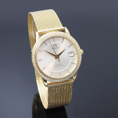 27107874b - OMEGA Chronometer Armbanduhr mit Diamanten in GG 750/000 Referenz 268.1050/468.1050, ...