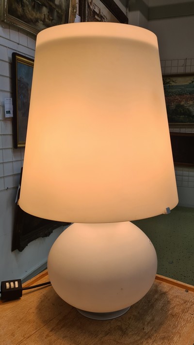 27107986b - Große 80cm Fontana Arte Lampe, Entwurf Max Ingrand, Milano Roma, wohl 70/80er Jahre, am ...