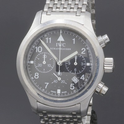 27108001a - IWC Herrenarmbanduhr ´Der Fliegerchronograph´ Referenz 3741, Edelstahlgeh. inkl. orig. ...