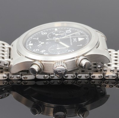 27108001d - IWC Herrenarmbanduhr ´Der Fliegerchronograph´ Referenz 3741, Edelstahlgeh. inkl. orig. ...
