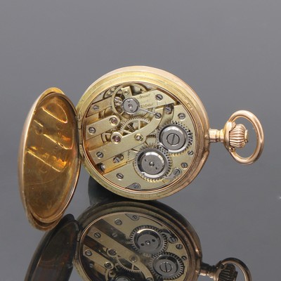 27108151f - Damensavonette in RG 585/000, Schweiz um 1910, Geh. dell., Sprungdeckel m. Monogramm, ...