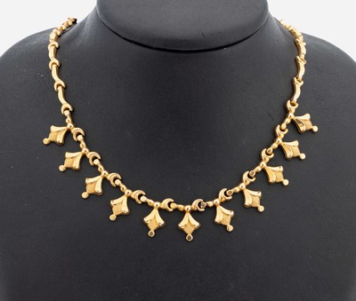 Image 18 kt Gold Collier, GG 750/000, Kette aus geschwungenen Gliedern, L. ca. 44.5 cm, ...
