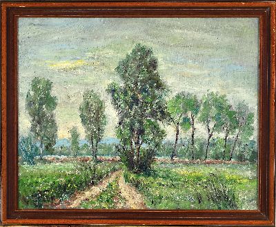 27108266k - Heinz Reiss, 1923 Haßloch-2008, Altrheinlandschaft, rechts unten monogrammiertund ...