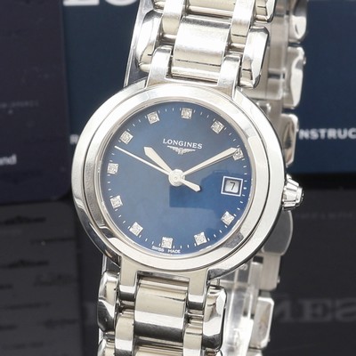 27108275a - LONGINES PrimaLuna Damenarmbanduhr Referenz L8.110.4, quarz, Edelstahlgeh. inkl. orig. ...