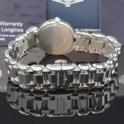 27108275c - LONGINES PrimaLuna Damenarmbanduhr Referenz L8.110.4, quarz, Edelstahlgeh. inkl. orig. ...