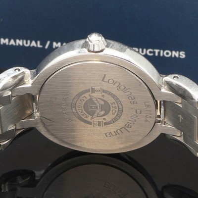 27108275e - LONGINES PrimaLuna Damenarmbanduhr Referenz L8.110.4, quarz, Edelstahlgeh. inkl. orig. ...
