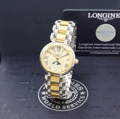 Image LONGINES PrimaLuna ladies wristwatch with moon phase reference L8.115.5, quartz, ...