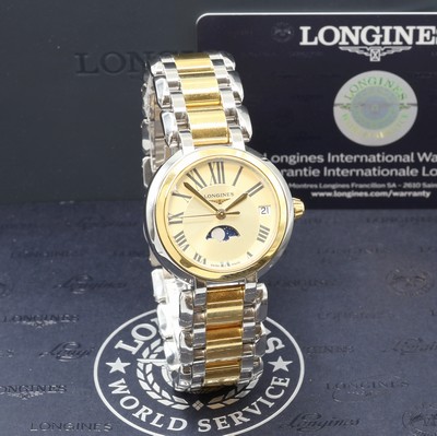 27108276b - LONGINES PrimaLuna Damenarmbanduhr mit Mondphase Referenz L8.115.5, quarz, Edelstahl m. ...