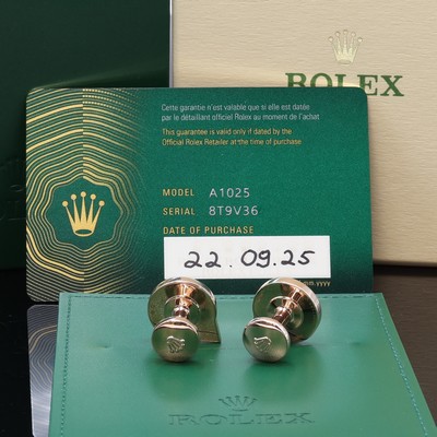 27108279b - ROLEX Manschettenknöpfe in 18 Karat Everose- Gold Referenz A1025, Leuchtmasse, in ...