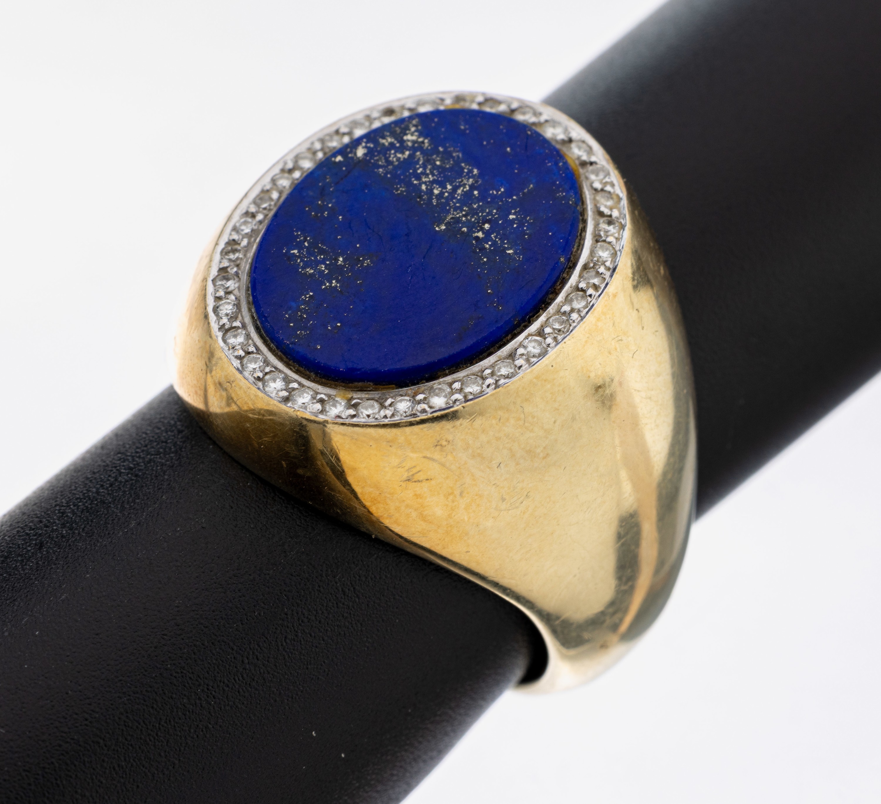 Image 27108359 - 18 kt Gold Lapislazuli-Brillant-Ring, GG 750/000, abstraktes Design, Lapislazuli- ...