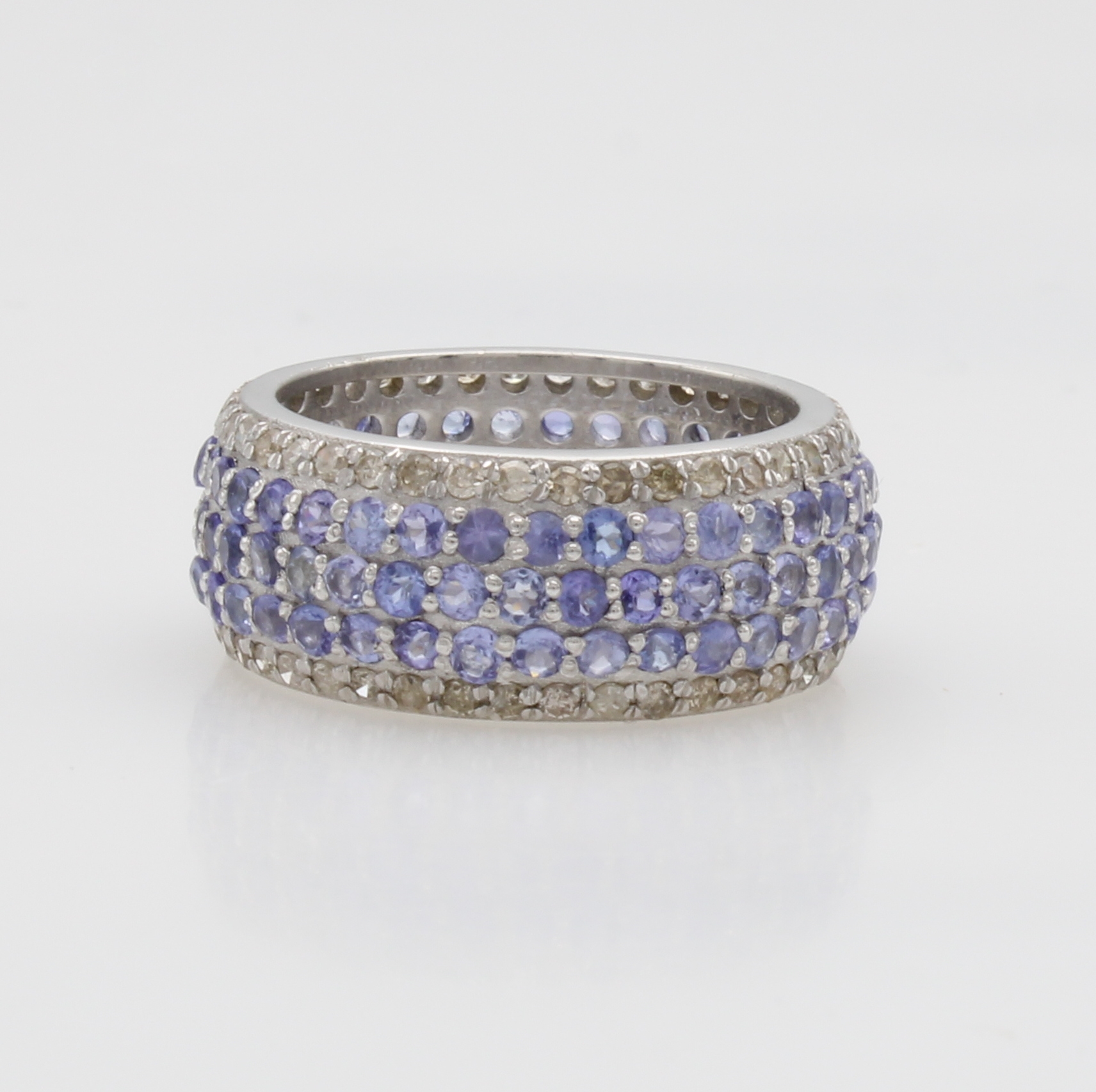 Image 27108436 - Ring mit Tansaniten und Diamanten, 925er Silber, Tansanite zus. ca. 2.08 ct, Diam. ...