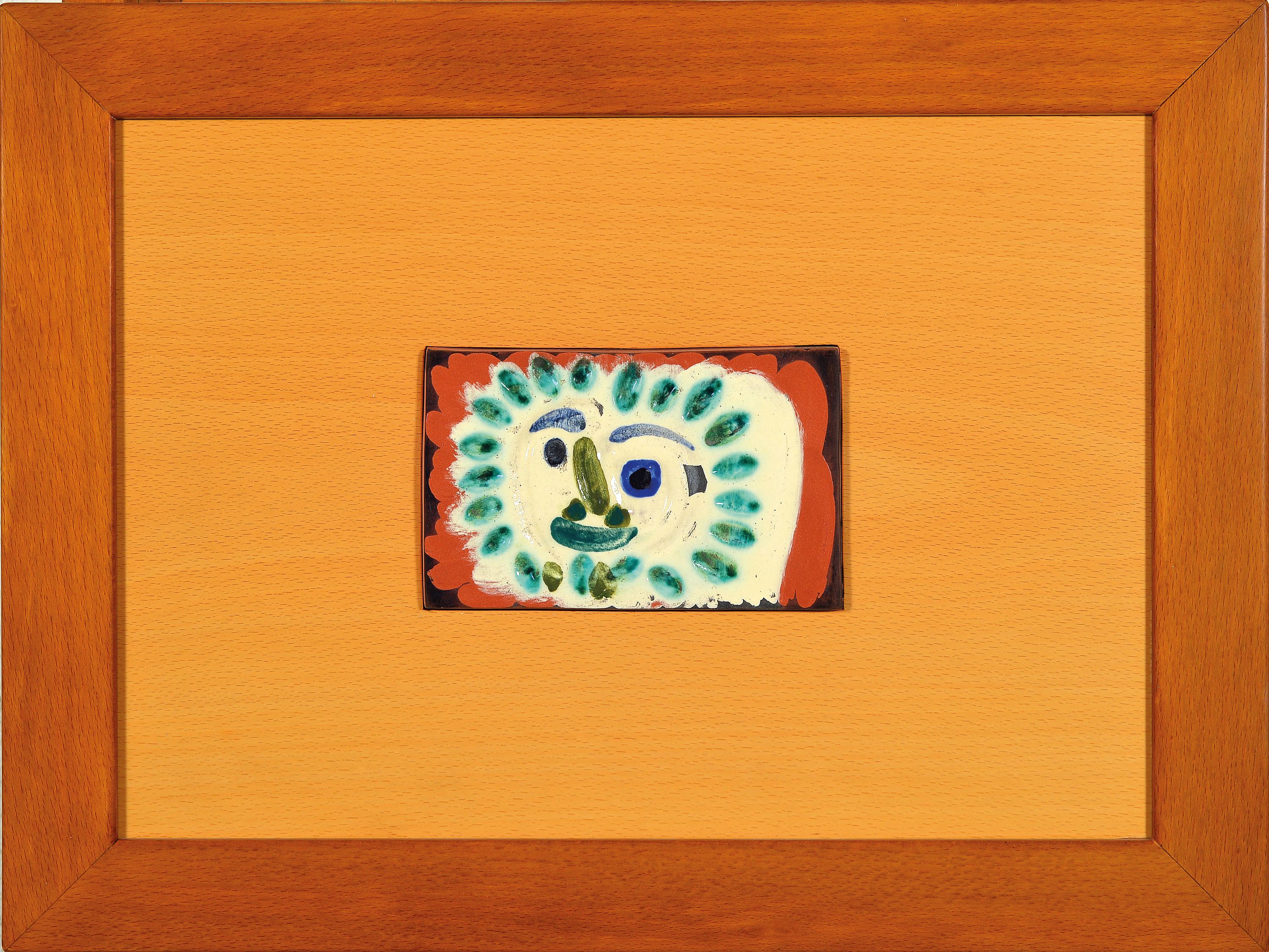 Image 27108469 - Pablo Picasso, 1881-1973, ´Petit Soleil´, 1969, Bildtafel aus rotem Steingut, ...