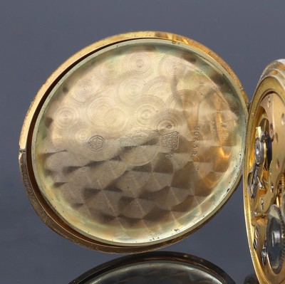 27108478g - W.A. CHRIST Savonette Herrentaschenuhr in GG 585/000 an vergoldeter Kette, ...