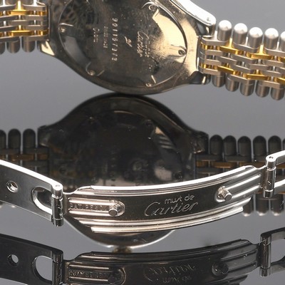 27109035c - CARTIER 21 Must de Cartier Armbanduhr in Stahl/Gold, quarz, orig. Band m. dopp. ...