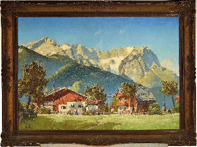 27109040k - S. Hermann, Heimatmaler Anfang/Mitte 20.Jh., ´Aus Alt Partenkirchen´ so verso bezeichnet, ...